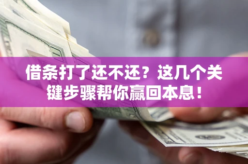 北京借条打了还不还？这几个关键步骤帮你赢回本息！