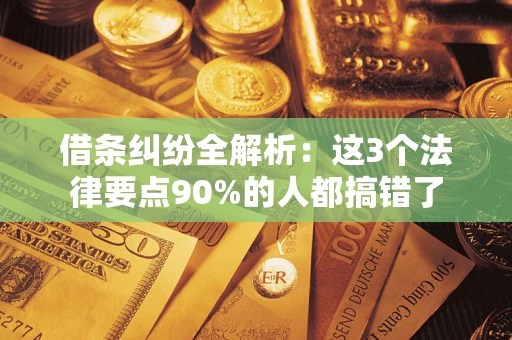 北京借条纠纷全解析：这3个法律要点90%的人都搞错了