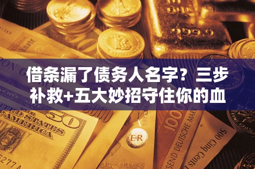 北京借条漏了债务人名字？三步补救+五大妙招守住你的血汗钱